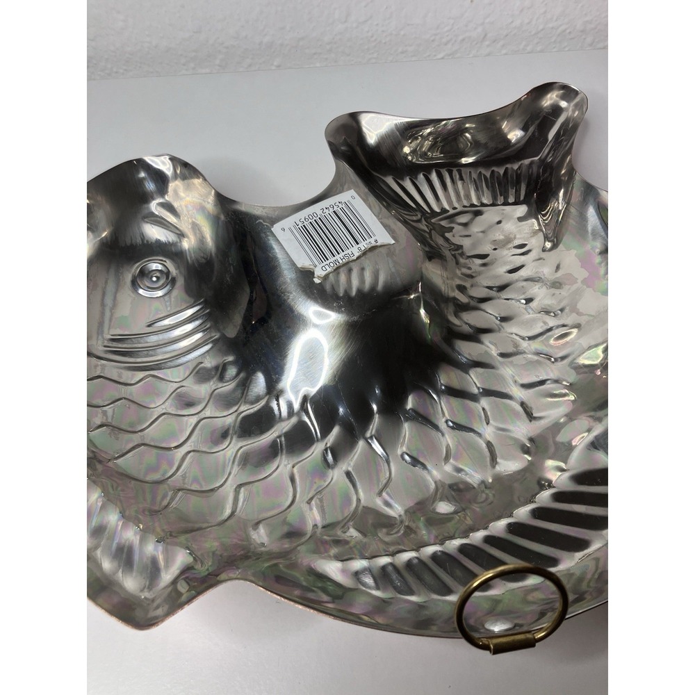 Copper Lined 8" Fish Mold Wall Decor Koi Farmhouse Cottage Style Kitchen - Picture 6 of 8